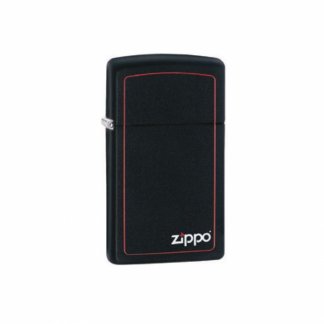 Zippo - Black Matte With Zippo Border Slim