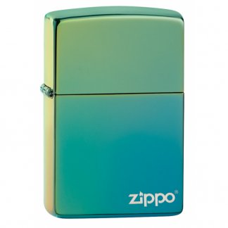 Zippo Regular - High Polished Teal With Zippo Logo