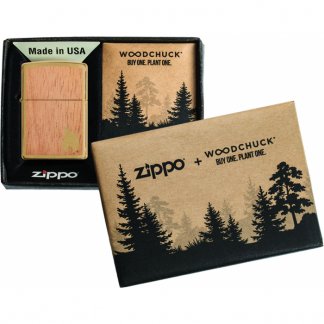 Zippo - Woodchuck Brushed Brass